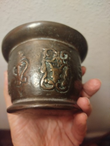 Mortier bronze haute - bronze, époque