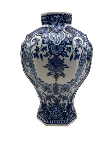 Grand vase faïence bleue - en,