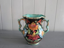 Petit vase multicolore vintage avec anses signé Cerart Monaco