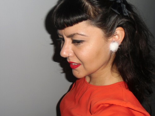 Boucles oreilles pompon - boucles,