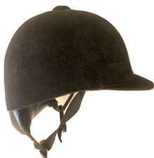 CASQUE D'ÉQUITATION BOMBE CAVALIER VELOURS NOIR T52 (6 3/8") BELSTAR