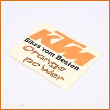NOS AUTOCOLLANTS VINTAGE KTM ORANGE POWER TEAM DECAL VÉLO DE ROUTE ORIGINAUX ...