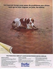 PUBLICITE ADVERTISING 045 1974 GERFLEX  revetements de sol  gerflor