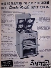 PUBLICITÉ SAUTER GAZINIÈRE DERNIER MODÈLE TOUS GAZ - ADVERTISING