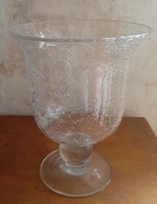 Coupe transparente verre bullé BIOT ? 18 CMS