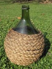 Vintage 1800's Glass Onion Bottle old Squat/String primitive Rim/Pontil antique
