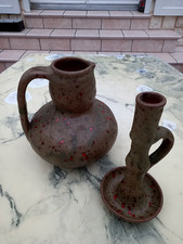 VASE PICHET + BOUGEOIR TERRE