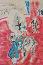 Jules CAVAILLES : Sur la piste de cirque, LITHOGRAPHIE signée, 1961