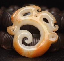 2.1 "Hongshan Culture Hetian Jade Carving Cochon Dragon Amulet Pendentif