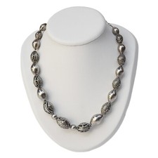 Collier ZAG silver style asiatique en argent 925 grosses perles chaîne