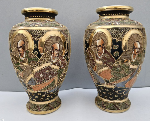 Paire vases satsuma - paire, de