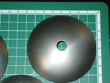 x Rosace collerette acier 8 cm trou 11 mm pièce de lampe lustre luminaire.