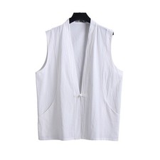 Chinois Traditionnel Vêtements Hanfu Gilet Hommes Coton Nageur Kimono Débardeur