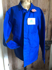 French Mens 1970s SANFOR Bleu Travail Workers Chore Jacket NEW OLD STOCK Sz XL