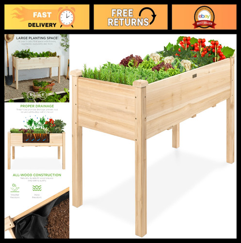 Elevated wooden garden - elevated,