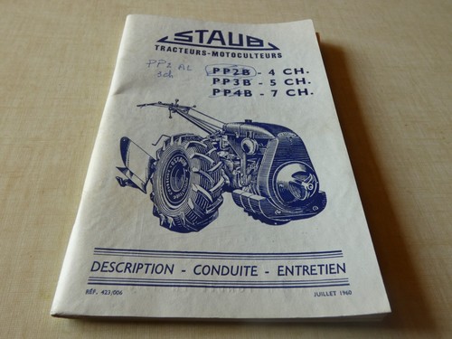 Tracteur motoculteur staub - motoculteur,