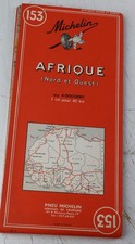 Carte Michelin Afrique nord et ouest n°153 1967