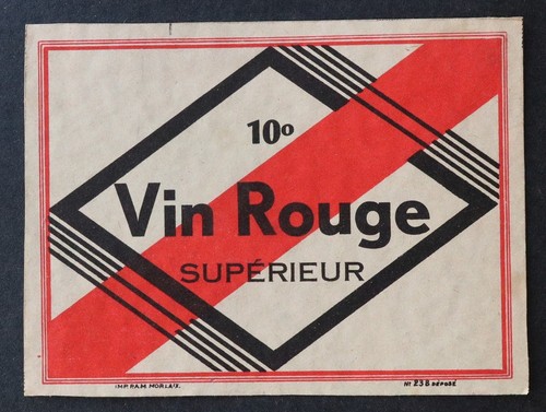 Ancienne étiquette vin - , rouge