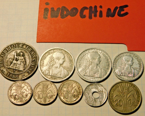 Lot monnaie asie indochine - monnaie,