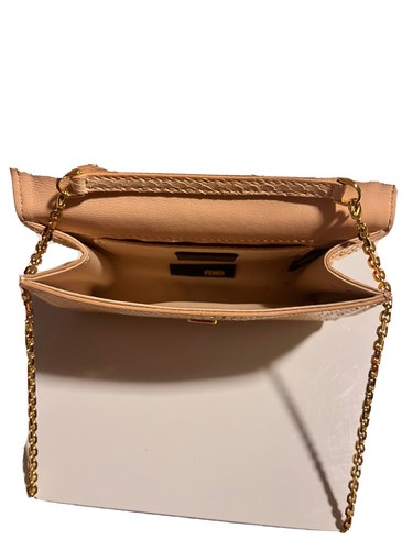 Pochette fendi cuir rose effet - cuir,