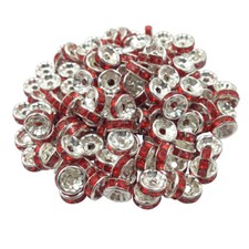 20 Perles Rondelle strass