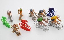 Lot 10 petit CYCLISTE COFALU miniature jouet SALZA STARLUX vélo ancien vintage