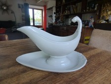 Grande Saucière ancienne en porcelaine décor de tête de lion XIXème N1