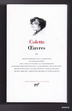 COLETTE OEUVRES TOME III PLEIADE GALLIMARD