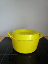 COCOTTE RONDE EN FONTE EMAILLEE VERT ANIS  N° 24 COUSANCES DOUFEU FRANCE