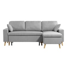 Canapé d'Angle Réversible Convertible "Koli" 227cm Gris