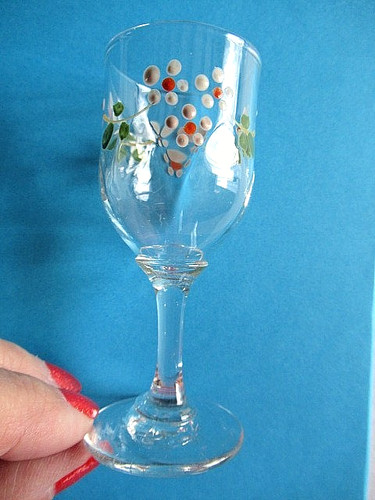 Verre liqueur emaille à - verre,