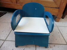 pot chambre en émail pour bébé avec chaise percée 1930