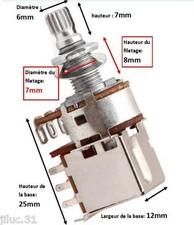 POTENTIOMETRE PUSH/PULL 250K
