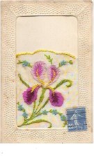 Carte Brodée - Iris - 9284