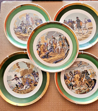 Napoléon 9 assiettes Faïence Gien Les grands évenements