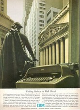 IBM ÉLECTRIQUE Publicité 1 Page 1962 Originale Machine À Écrire NEW YORK