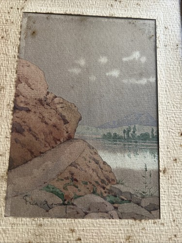 Tableau aquarelle vers 1900 - vers,