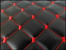 Tapis Specialement pour DAF XF 105 Boite Automatique Cuir PU Noir avec Fil Rouge