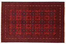 Tapis Afghan Khal Mohammadi 200x300 Tissé À La Main Marron Géométrique Orient