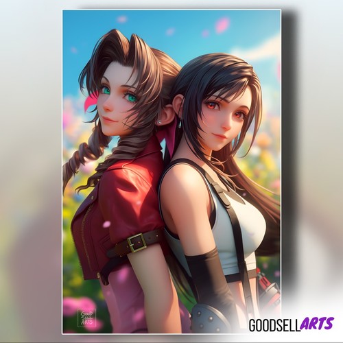 Aerith tifa art - art, final