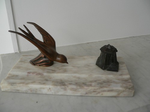 Encrier marbre ancien art - encrier,