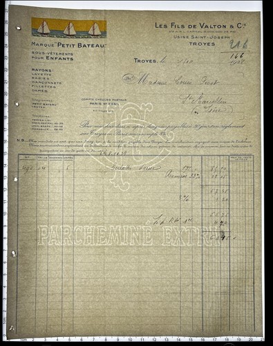 1928 ancienne facture marque - 1928,