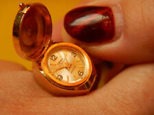 TRÈS RARE MONTRE BAGUE YEMA NEUVE DE STOCK ANNÉES 60 N.O.S PLAQUÉE OR TAILLE 53