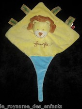 Doudou carré plat Lion jaune