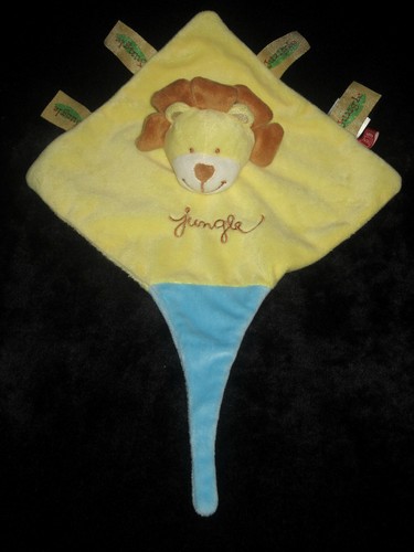 Doudou carré plat lion - plat,