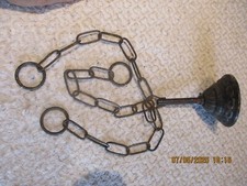 Ancienne Chaine d'ancien Lustre fer Plafonnier Cage Lanterne Enseigne Déco