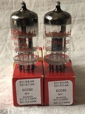 ECC82, 12au7 RFT matched pair