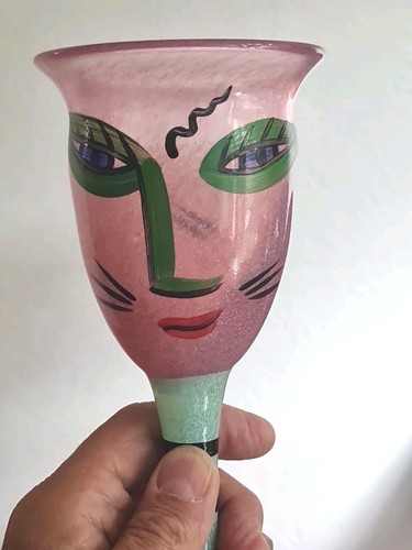 Verre soufflé signé - verre, ulrica
