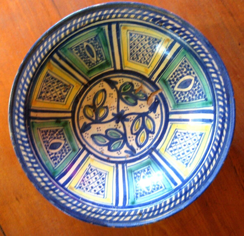 Plat faïence marocaine - faïence,