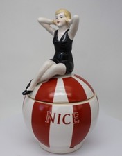 Boite Bijoux Figurine Nice Baigneuse Pin-up Sexy Style Art Deco-allemand Style A